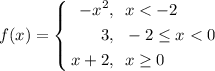 f(x)=\left\{\begin{aligned}-x^{2},  \  \ & x
