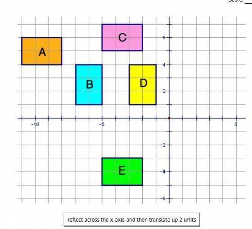 Determine which rectangle was transformed to result in rectangle E. A) rectangle A B) rectangle B C)