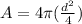 A = 4\pi (\frac{d^{2}}{4})