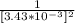 \frac{1}{[3.43 * 10^-^3]^2}