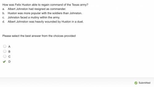 How was Felix Huston able to regain command of the Texas army?