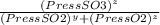 \frac{(Press SO3)^z}{(Press SO2)^y + (Press O2)^z}