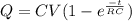 Q=CV(1-e^{\frac{-t}{RC}})