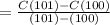 =\frac{C\left (101  \right )-C\left ( 100 \right )}{\left ( 101 \right )-\left ( 100 \right )}
