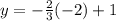 y=-\frac{2}{3} (-2)+1