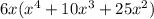 6x(x^{4}+10x^3+25x^{2} )