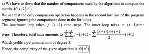 Consider the following algorithm, which takes as input asequence of n integers a1, a2, . . . , an an