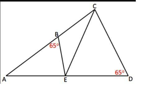 Which triangles are similar?  A) ΔABE ∼ ΔACD  B) ΔABE ∼ ΔADC  C) ΔABE ∼ ΔCBE  D) ΔABE ∼ ΔECD