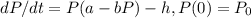 dP/dt = P(a-bP)-h, P(0) = P_0