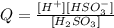Q=\frac {[H^+][HSO_3^-]}{[H_2SO_3]}