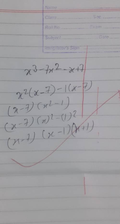 How many complex roots for x^3-7x^2-x+7