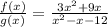 \frac{f(x)}{g(x)}  = \frac{3x^{2}+9x}{x^{2}-x-12}