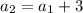 a_{2}=a_1+3