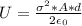 U = \frac{\sigma^2* A*d}{2 \epsilon_0}