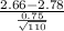\frac{2.66-2.78}{\frac{0.75}{\sqrt{110} } }