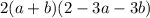 2(a+b)(2 - 3a - 3b)