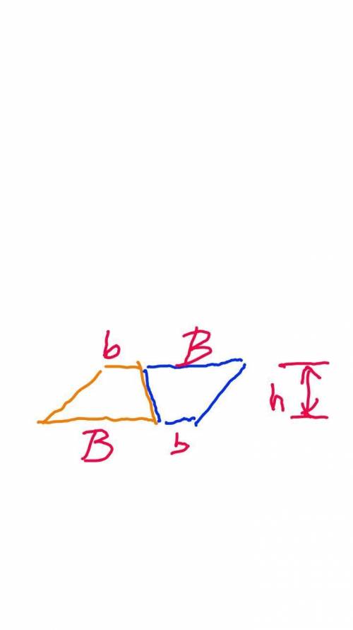Explain why the bases of a trapezoid need to be added in the formula. PL HELP