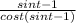 \frac{sint-1}{cost(sint-1)}