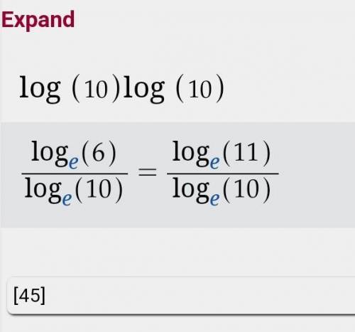 What is the solution of log(2+4) = log(14-3)?
