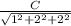 \frac{C}{\sqrt{1^2+2^2+2^2}}