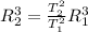 R_2^3 = \frac{T_2^2}{T_1^2} R_1^3