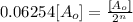0.06254 [A_o]=\frac{[A_o]}{2^n}