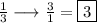 \frac{1}{3}\longrightarrow\frac{3}{1}=\boxed{3}
