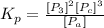 K_p=\frac{[P_3]^2[P_c]^3}{[P_a]}