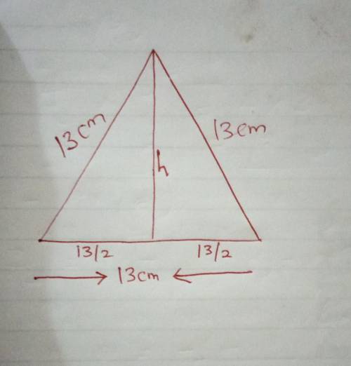 The perimeter of an equilateral triangle is 39 centimeters. What is the length of an altitude of the