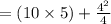 = (10\times 5)+\frac{4^2}4
