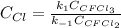 C_{Cl}=\frac{k_1C_{CFCl_3}}{k_{-1}C_{CFCl_2}}