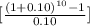 [\frac{(1+0.10 )^{10} -1}{0.10} ]