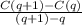 \frac{C(q+1)-C(q)}{(q+1)-q}