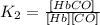 K_2=\frac{[HbCO]}{[Hb][CO]}