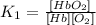 K_1=\frac{[HbO_2]}{[Hb][O_2]}