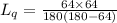 L_q=\frac{64\times 64}{180(180-64)}