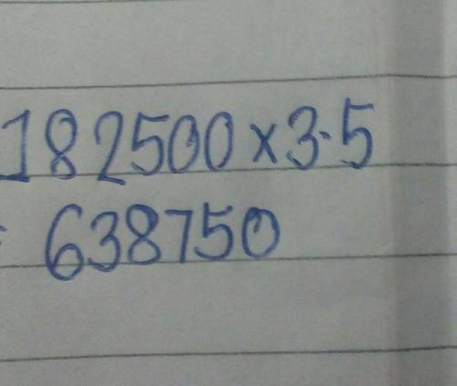 Solve for $182500*3.5