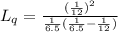 L_{q} = \frac{(\frac{1}{12} )^2}{\frac{1}{6.5}  (\frac{1}{6.5}  -\frac{1}{12} )}