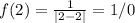 f(2) = \frac{1}{|2-2|} = 1/0