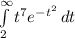 \int\limits^\infty_2 {t^7 e^{-t^2}} \, dt