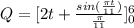 Q = [2t + \frac{sin(\frac{\pi t}{11}) }{\frac{\pi }{11} } ]_0^6
