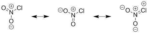 How many equivalent lewis structures are necessary to describe the bonding in no2cl?
