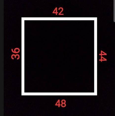 What is the perimeter of the figure? 36 in. 42 in. 44 in. 48 in