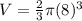 V=\frac{2}{3}\pi (8)^{3}