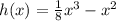 h(x)=\frac{1}{8}x^3-x^2