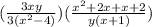 (\frac{3xy}{3(x^2-4)})(\frac{x^2+2x+x+2}{y(x+1)})