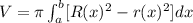 V=\pi \int \limit_a^b[R(x)^2-r(x)^2]dx