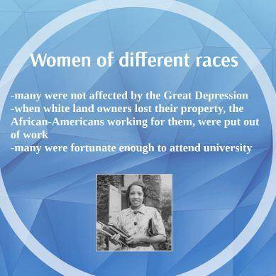 How did the Great Depression impact women