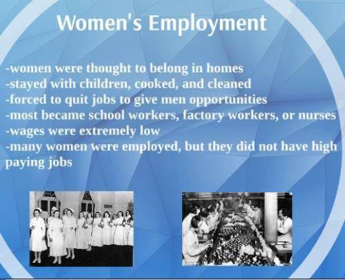 How did the Great Depression impact women