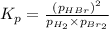 K_p=\frac{(p_{HBr})^2}{p_{H_2}\times p_{Br_2}}